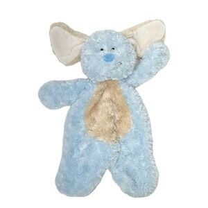 Baby Ganz Flat A Pat Blue Plush Puppy Dog Lovey Baby Security Blanket